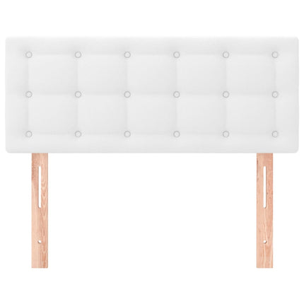 sengegavl 80x5x78/88 cm kunstlæder hvid
