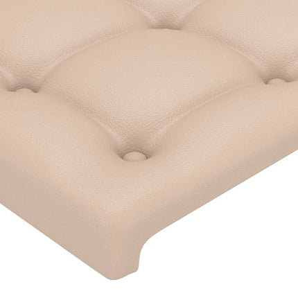 sengegavl 80x5x78/88 cm kunstlæder cappuccinofarvet