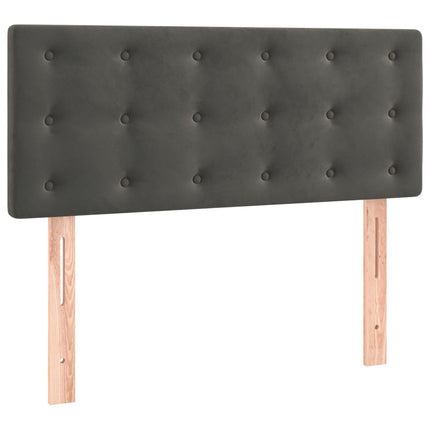sengegavl 80x5x78/88 cm fløjl mørkegrå