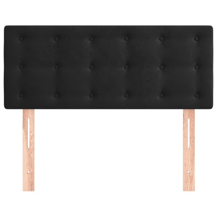 sengegavl 80x5x78/88 cm fløjl sort