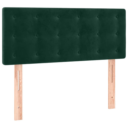 sengegavl 80x5x78/88 cm fløjl mørkegrøn