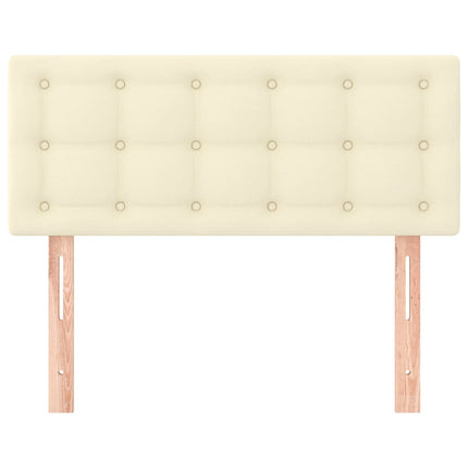 sengegavl 100x5x78/88 cm kunstlæder cremefarvet