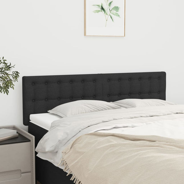 sengegavle 144x5x78/88 cm stof sort