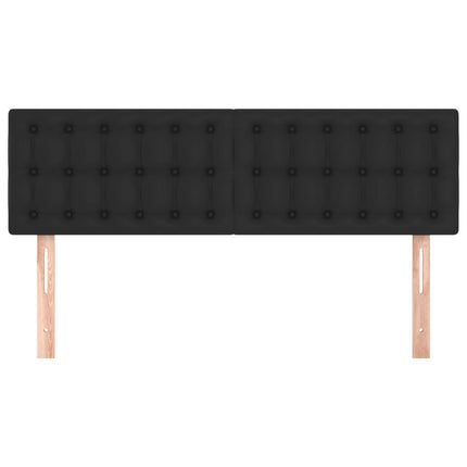 sengegavle 144x5x78/88 cm kunstlæder sort