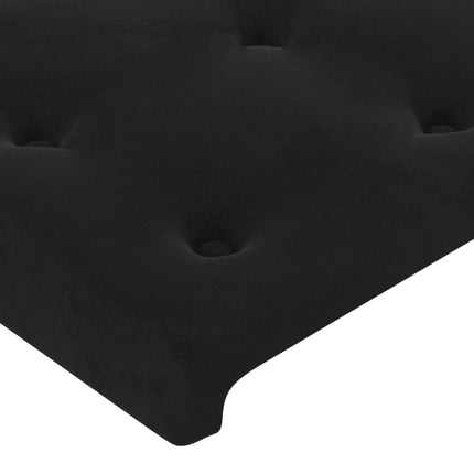 sengegavle 144x5x78/88 cm fløjl sort