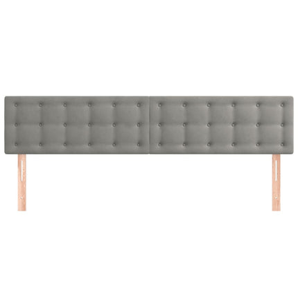 sengegavle 160x5x78/88 cm fløjl lysegrå