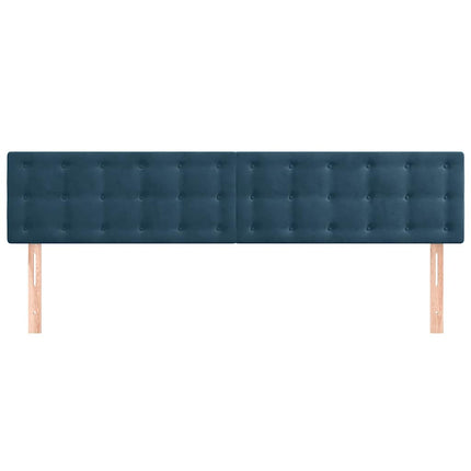 sengegavle 160x5x78/88 cm fløjl mørkeblå