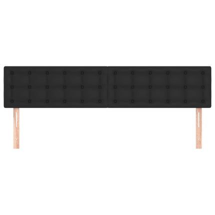 sengegavle 180x5x78/88 cm kunstlæder sort