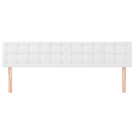 sengegavle 180x5x78/88 cm kunstlæder hvid