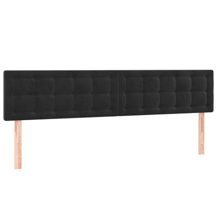 sengegavle 180x5x78/88 cm fløjl sort