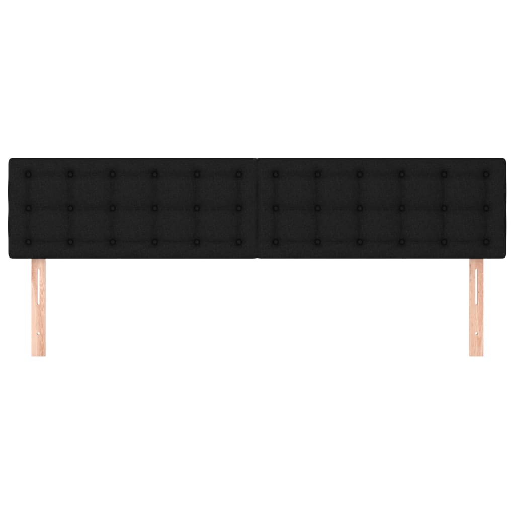 sengegavle 200x5x78/88 cm stof sort