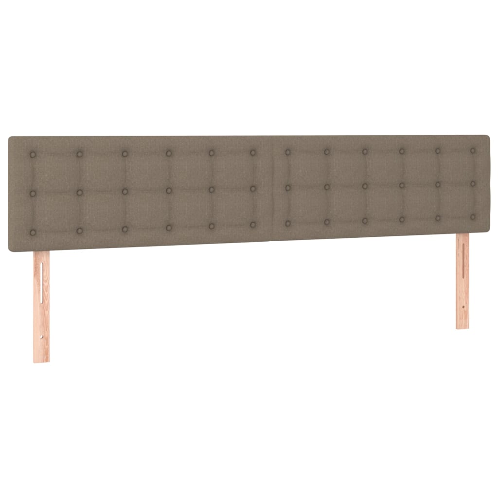 sengegavle 200x5x78/88 cm stof gråbrun