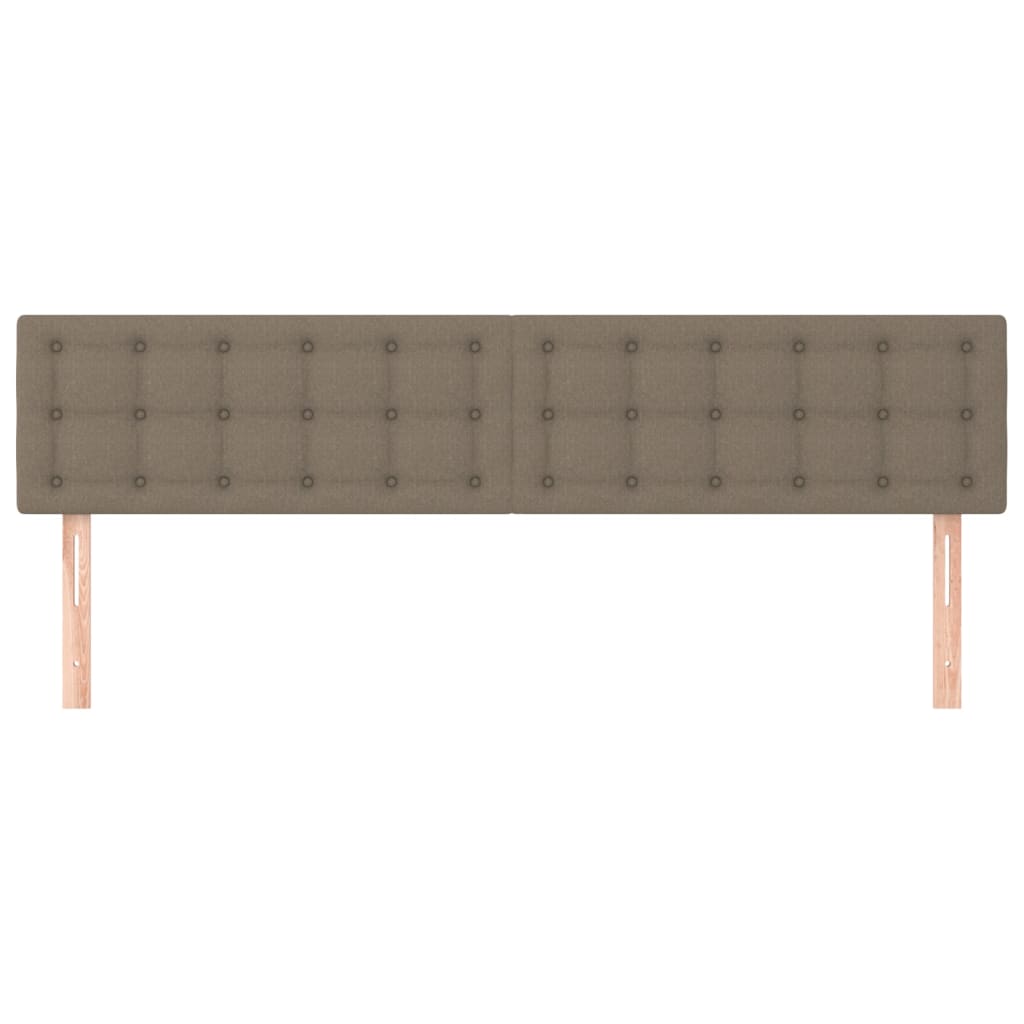 sengegavle 200x5x78/88 cm stof gråbrun