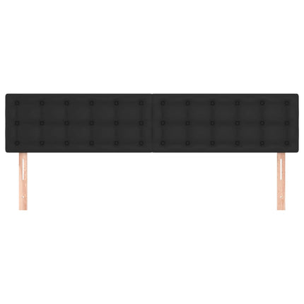 sengegavle 200x5x78/88 cm kunstlæder sort