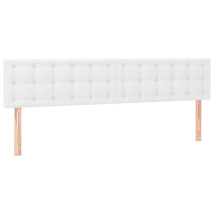 sengegavle 200x5x78/88 cm kunstlæder hvid