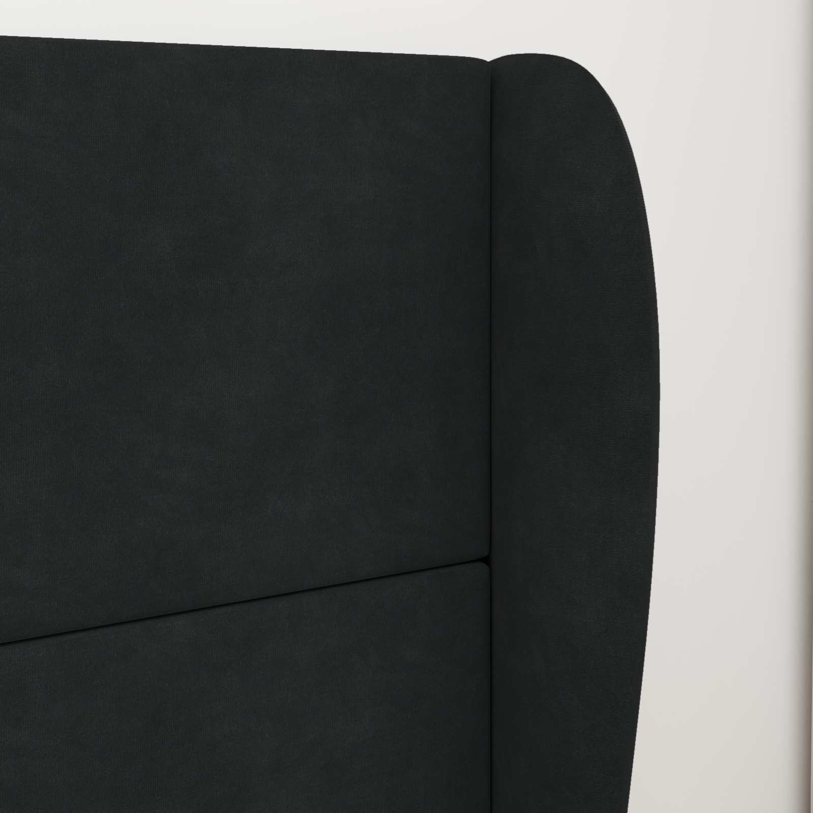 Hovedgærdeøre Sort 80 x 23 x 6 cm Fløjl