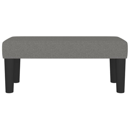 bænk 70x30x30 cm stof mørkegrå