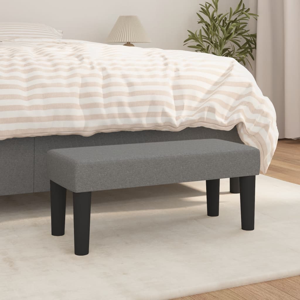 bænk 70x30x30 cm stof mørkegrå billede