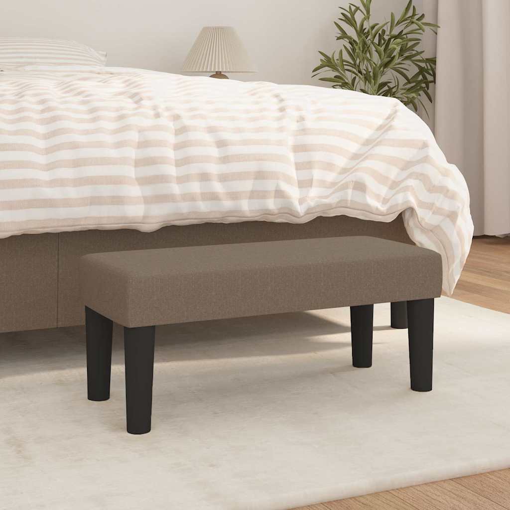 bænk 70x30x30 cm stof gråbrun