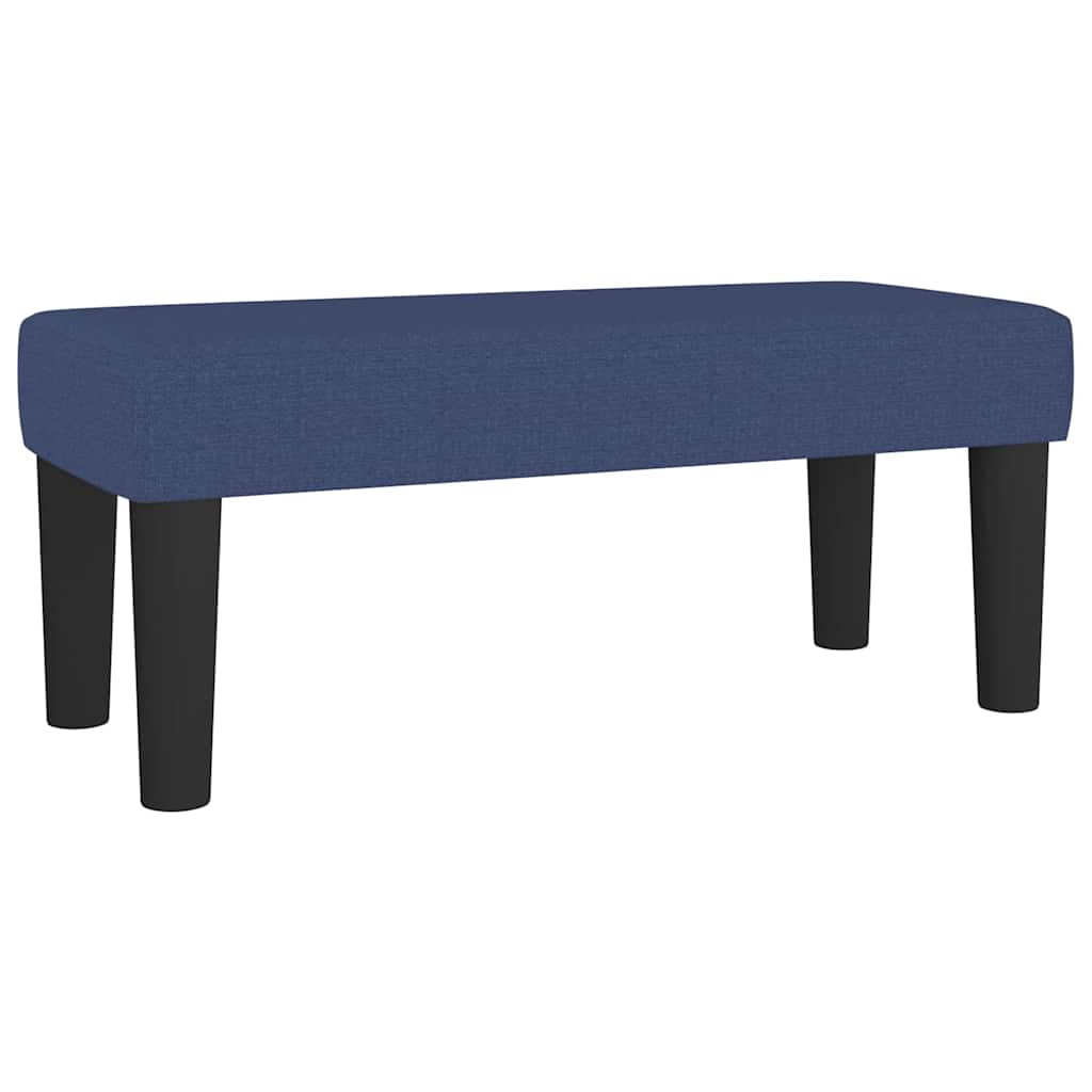 Polstret bænk i stof - 70×30×30 cm, blå