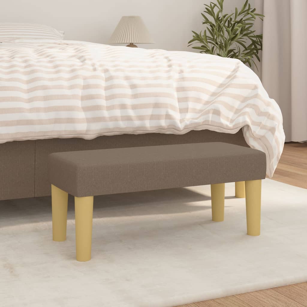 bænk 70x30x30 cm stof gråbrun billede