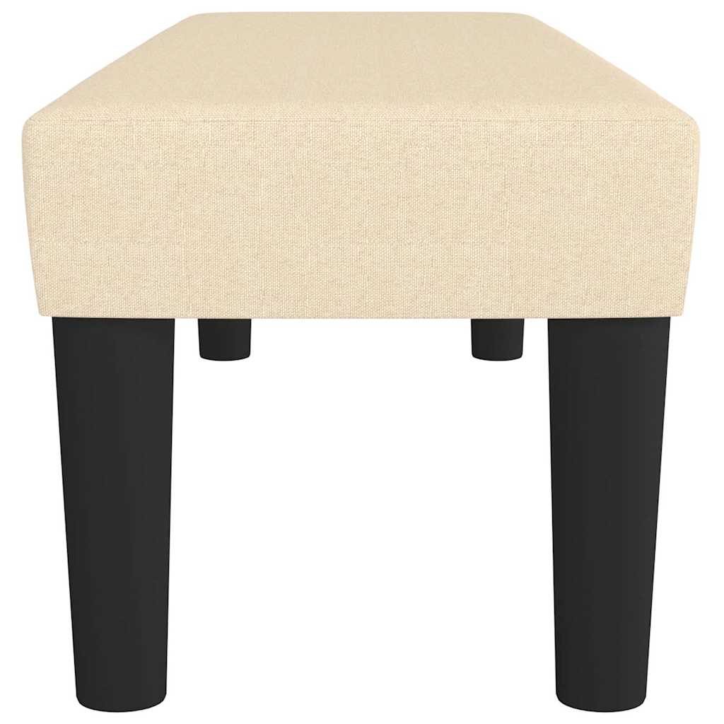bænk 100x30x30 cm stof cremefarvet