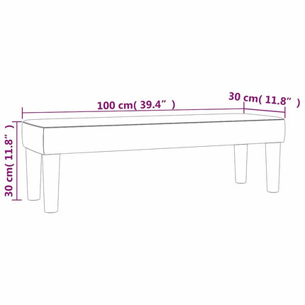 | bænk | Creme 100 x 30 x 30 cm Stof