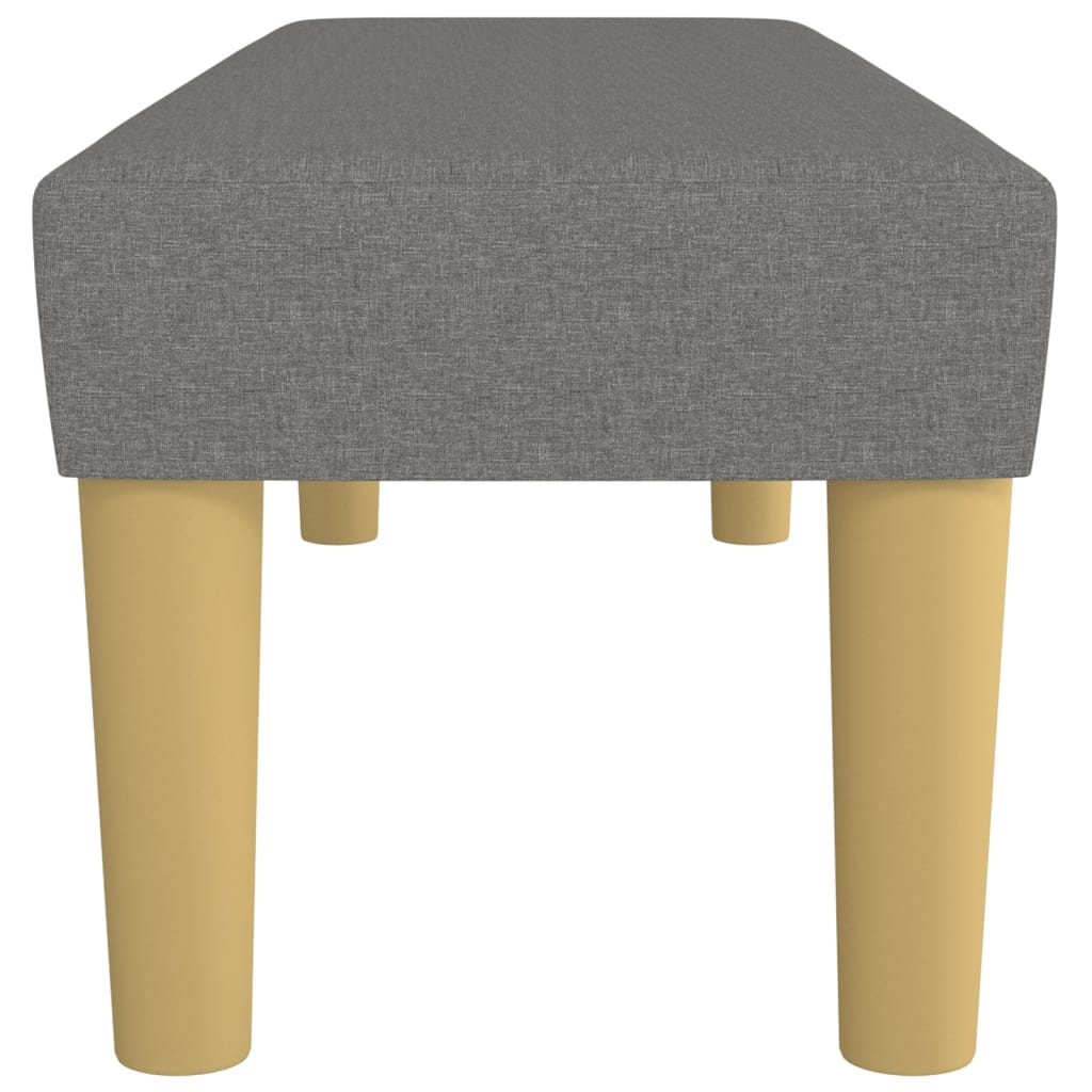 bænk 100x30x30 cm stof mørkegrå