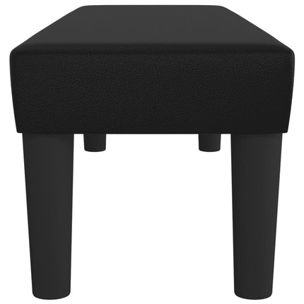 bænk 100x30x30 cm kunstlæder sort