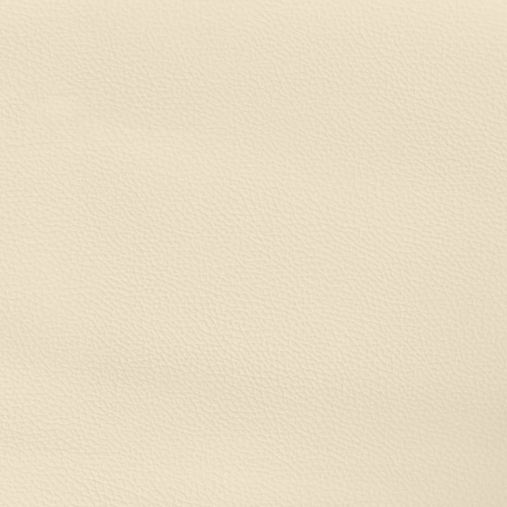 bænk 100x30x30 cm kunstlæder cremefarvet