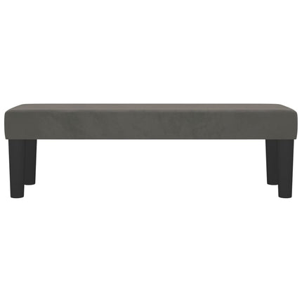 bænk 100x30x30 cm fløjl mørkegrå