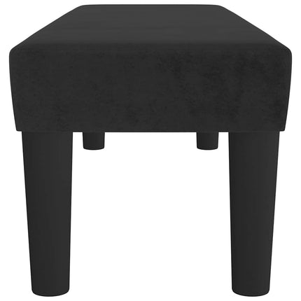 bænk 100x30x30 cm fløjl sort