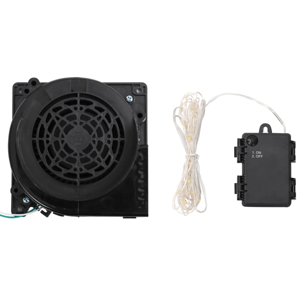 oppustelig dekoration julemand og rensdyr med LED'er 130 cm