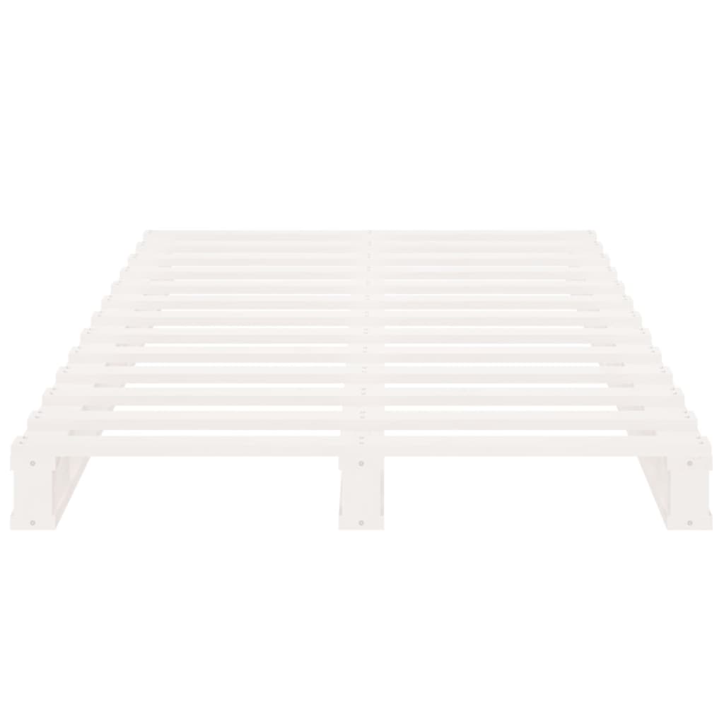 sengeramme uden madras 90x200 cm massivt fyrretræ hvid