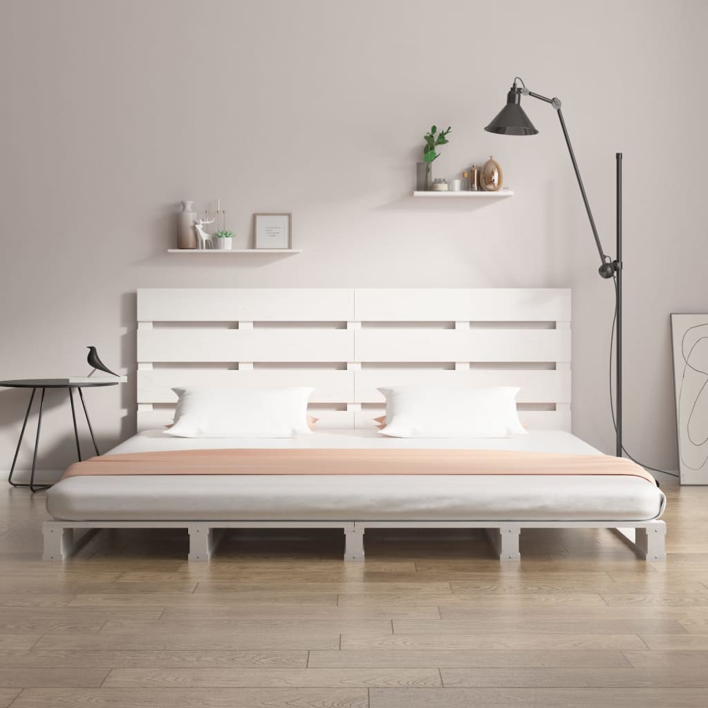 sengeramme uden madras 140x200 cm massivt fyrretræ hvid
