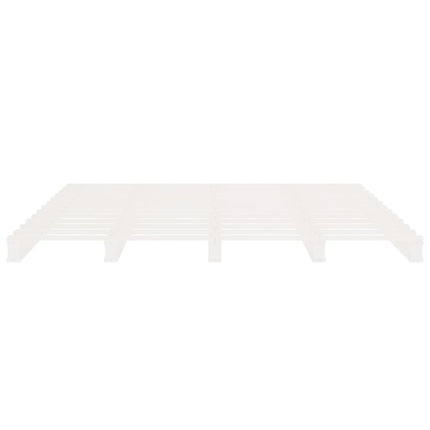 sengeramme uden madras 140x200 cm massivt fyrretræ hvid