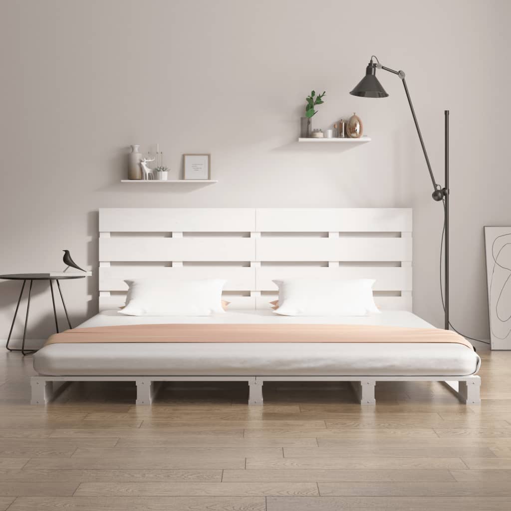 sengeramme uden madras 160x200 cm massivt fyrretræ hvid
