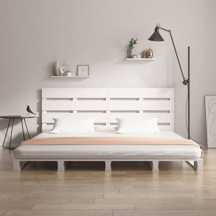 sengeramme uden madras 160x200 cm massivt fyrretræ hvid