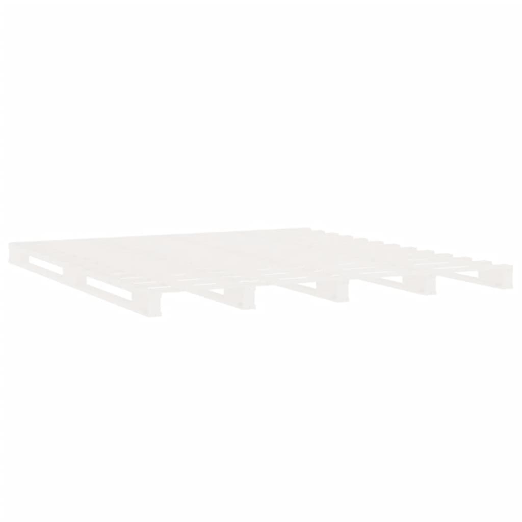 sengeramme uden madras 160x200 cm massivt fyrretræ hvid