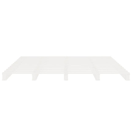 sengeramme uden madras 160x200 cm massivt fyrretræ hvid
