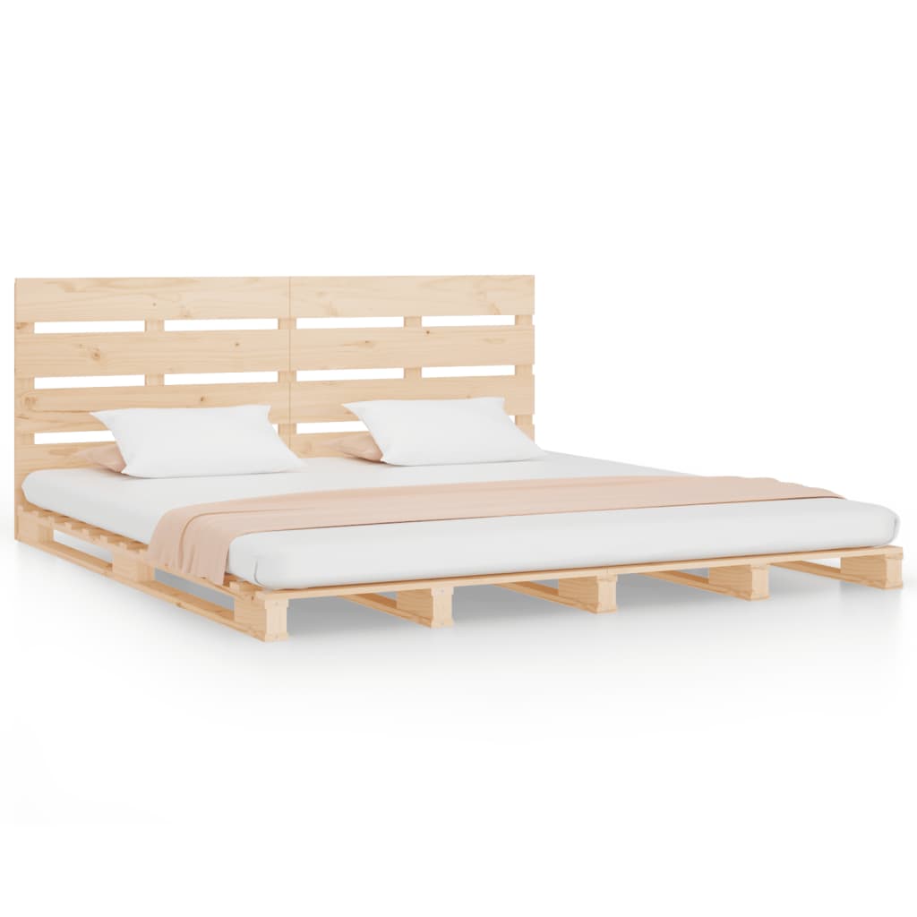 sengeramme uden madras 200x200 cm massivt fyrretræ
