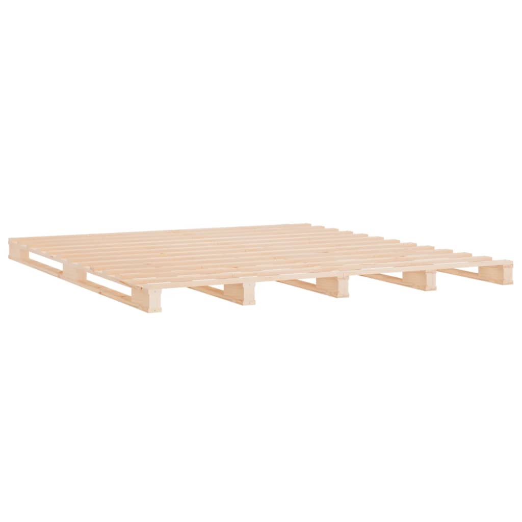 sengeramme uden madras 200x200 cm massivt fyrretræ