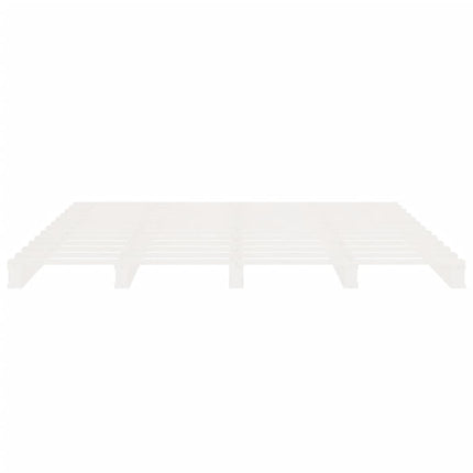 sengeramme uden madras 200x200 cm massivt fyrretræ hvid