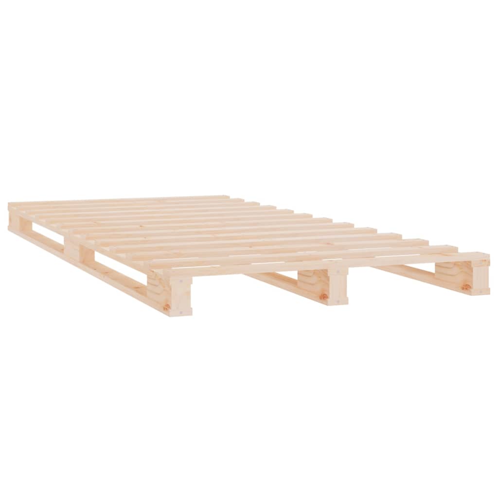 sengeramme uden madras 75x190 cm massivt fyrretræ