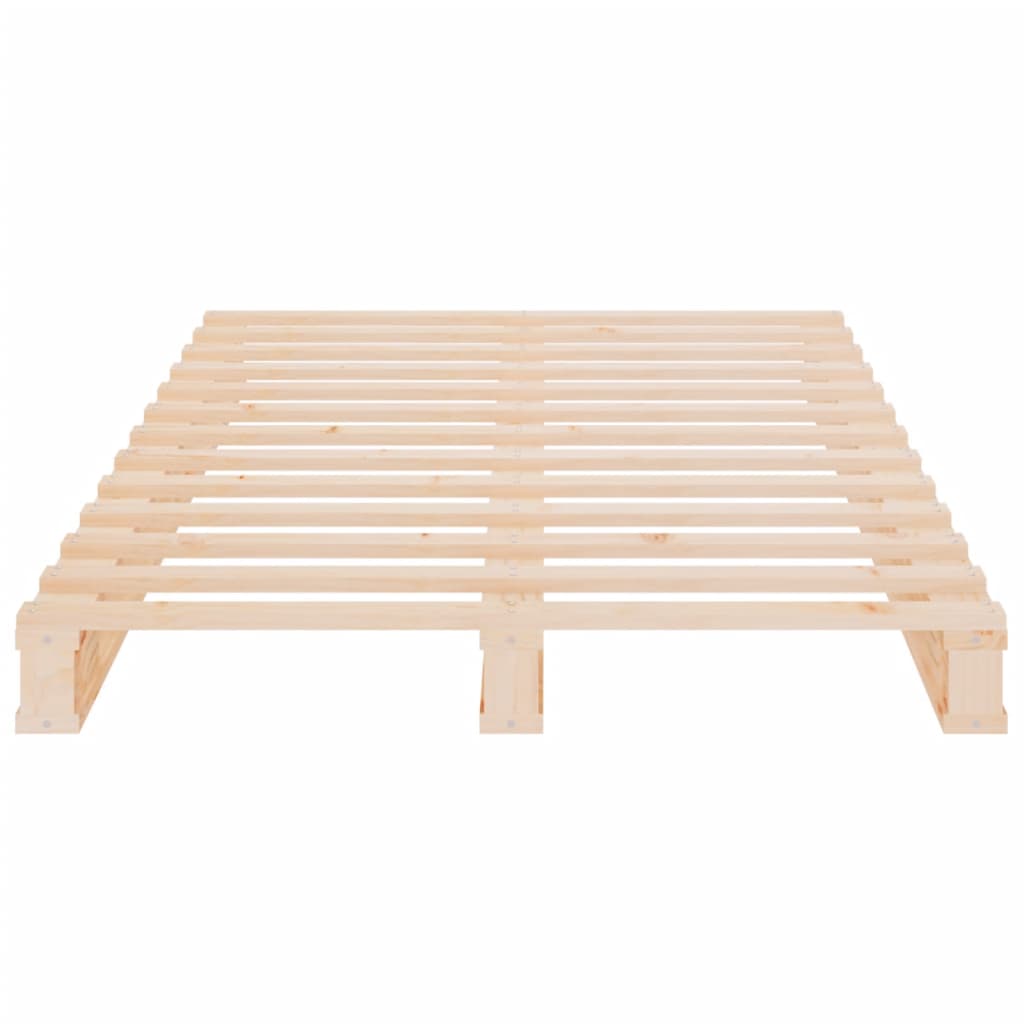 sengeramme uden madras 75x190 cm massivt fyrretræ