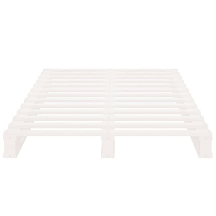 sengeramme uden madras 75x190 cm massivt fyrretræ hvid