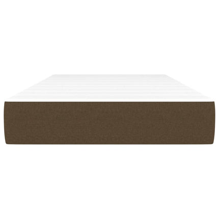 springmadras med pocketfjedre medium 90x190x20 cm stof mørkebrun