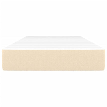 springmadras med pocketfjedre medium 90x200x20 cm stof cremefarvet