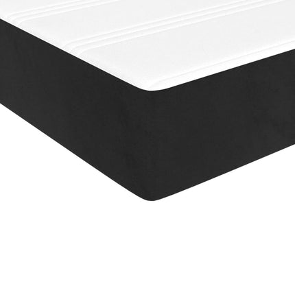 springmadras med pocketfjedre medium 90x200x20 cm fløjl sort