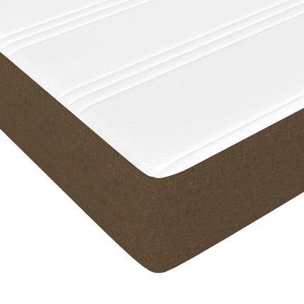 springmadras med pocketfjedre medium 140x190x20 cm stof mørkebrun